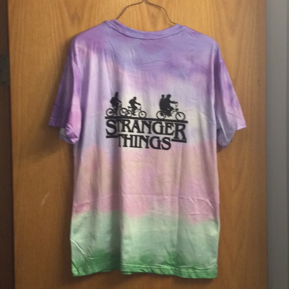 Silk material and stranger things t-shirt